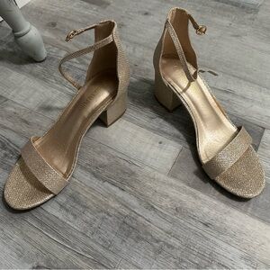 Sparkly woman’s heels